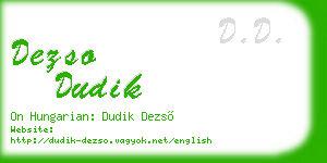 dezso dudik business card